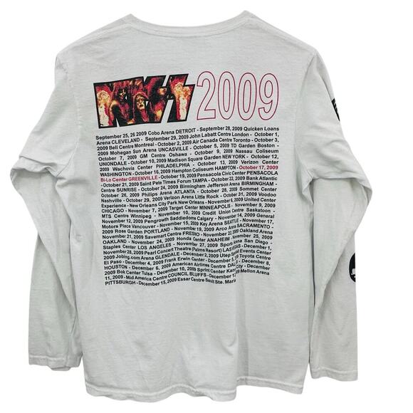 KISS Alive 35 2009 Tour Long Sleeve Concert Tshirt Adult Unisex Medium White - Picture 2 of 7